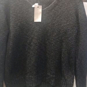 Philosophy Black Cowl Neck Sweater